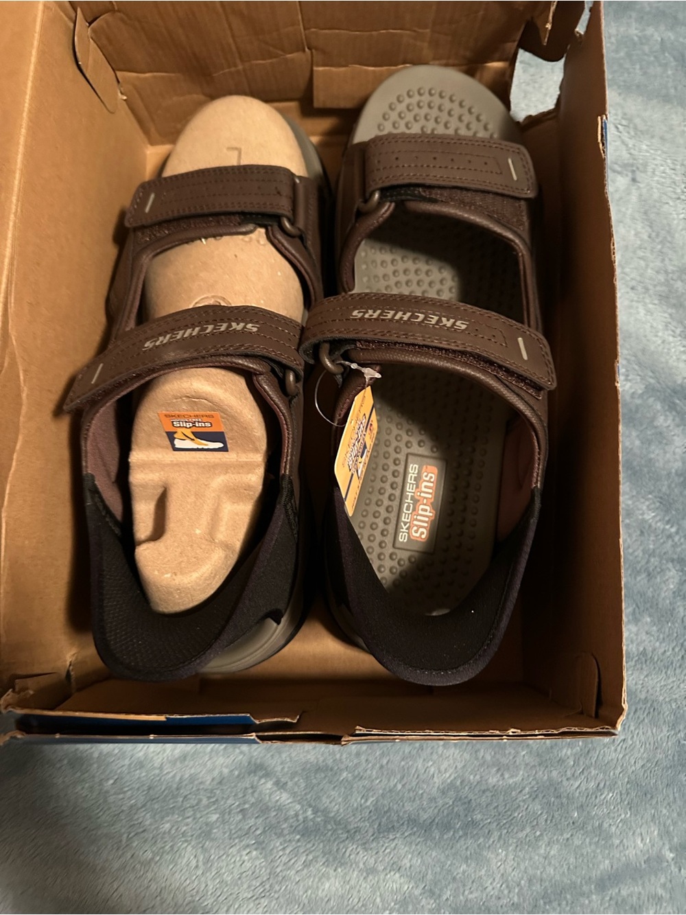 Skechers Men's Chocolate Brown Relaxed Fit Sandals
